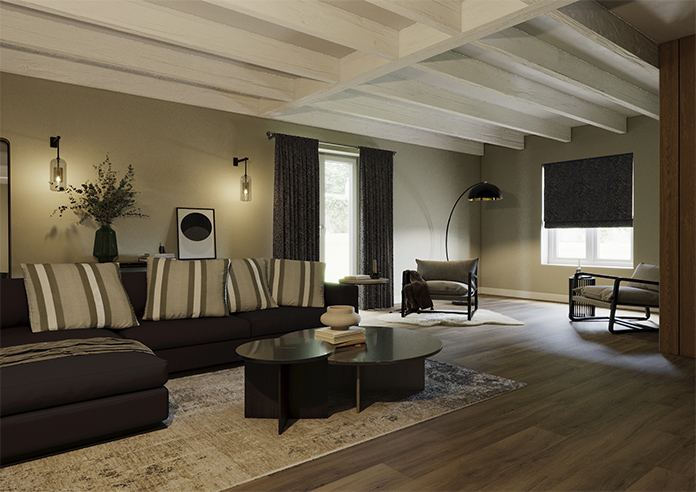 William Morris At Home Willow, Woven Indigo - Made to Measure Curtains - Image 7